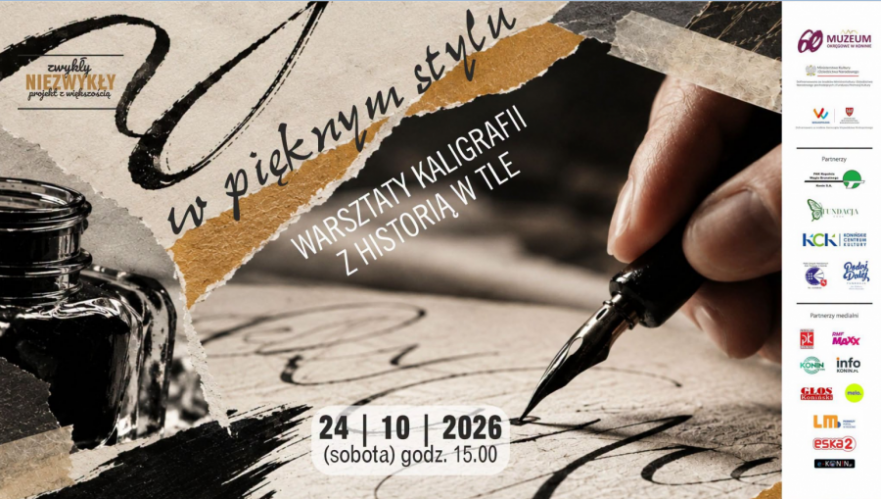 Warsztaty kaligrafii w Muzeum Okręgowym w Koninie