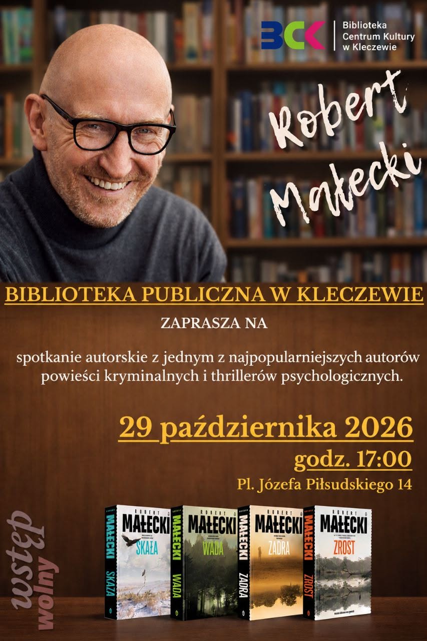 Spotkanie z Robertem Małeckim w Bibliotece w Kleczewie