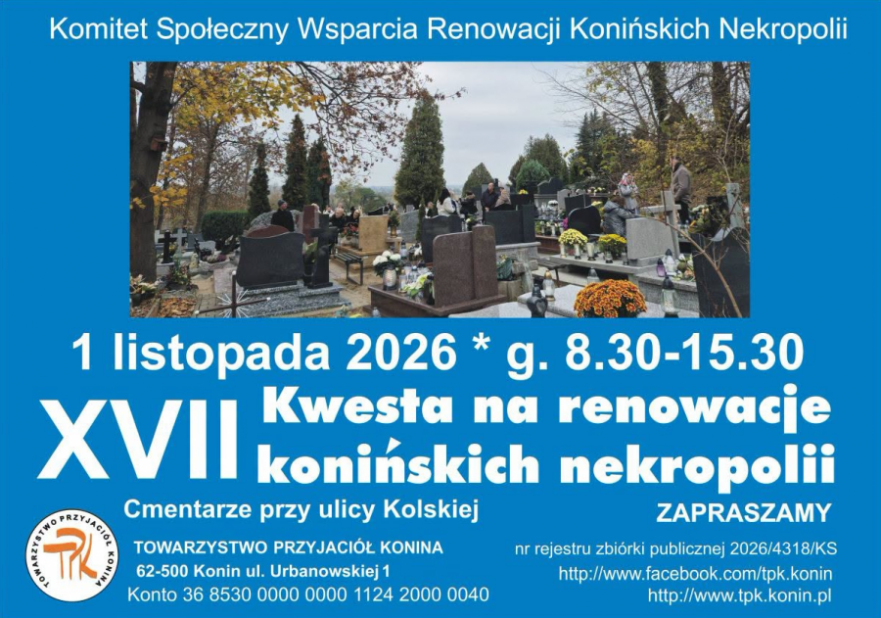 Kwesta na renowacje konińskich nekropolii
