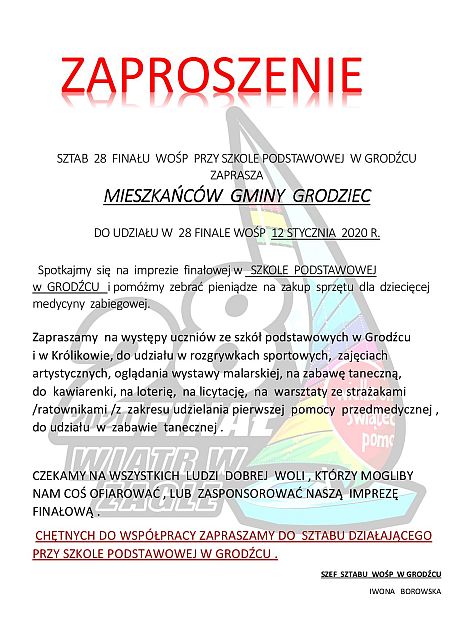 WOŚP w Grodźcu