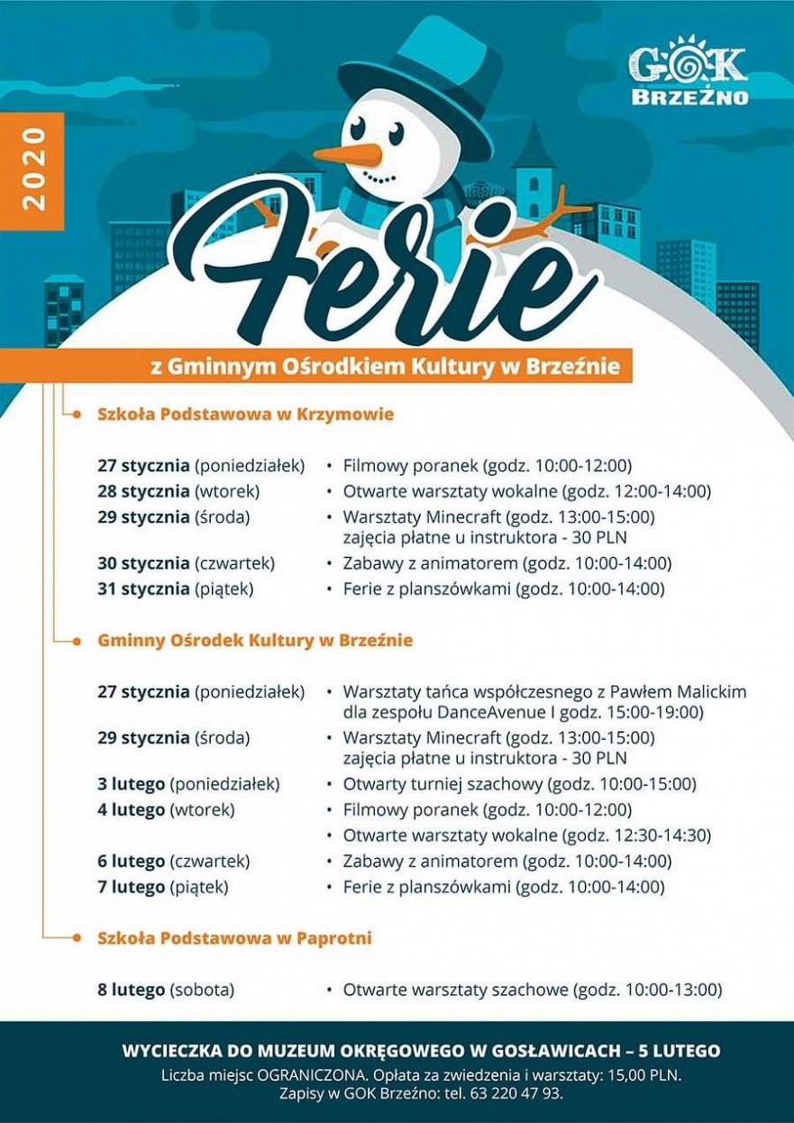 Ferie z GOK Brzeźno