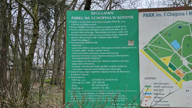 Park named by: Fryderyk Chopin in Konin